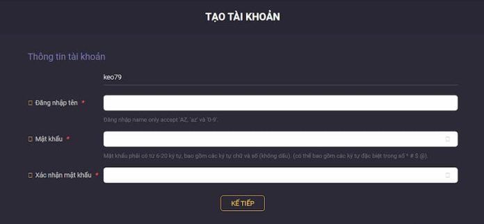 dang-ky-vegas79-2 Ảnh 2: Điền hết thông tin